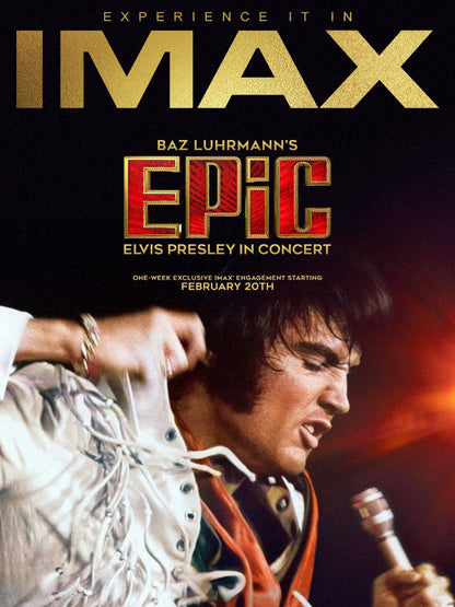 Epic Elvis Presley In Concert paper poster