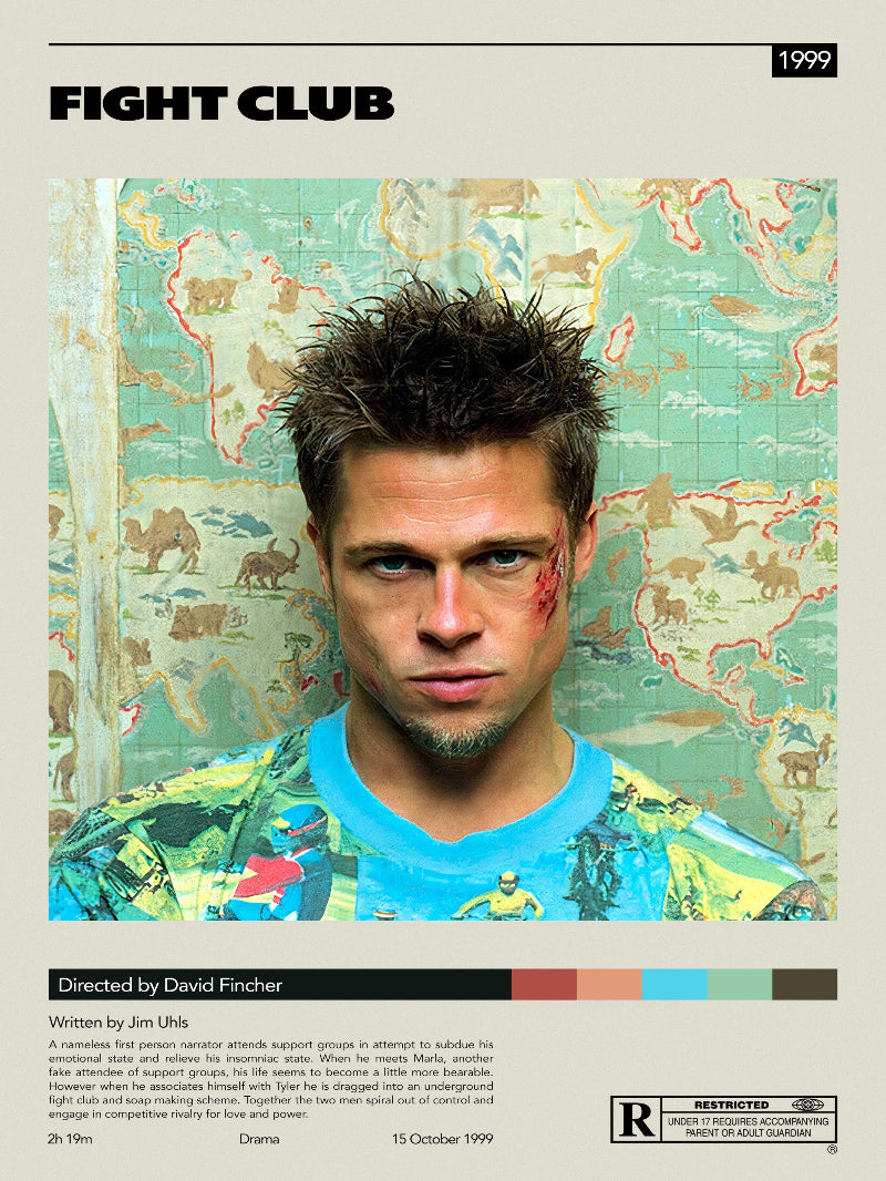 Fight Club minimalist paper poster