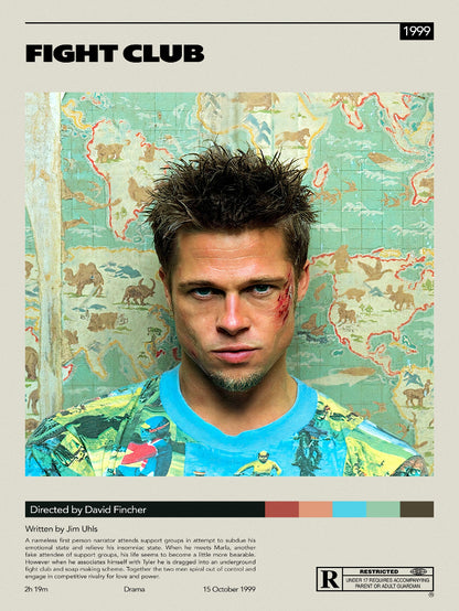 Fight Club minimalist paper poster