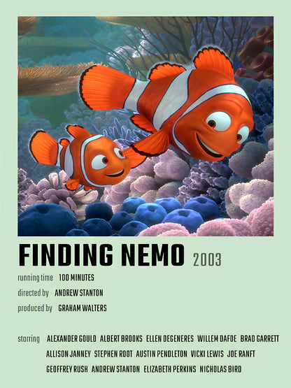 Finding Nemo minimalist paper poster