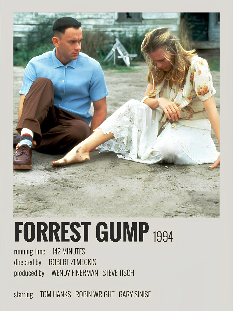 Forrest Gump minimalist paper poster