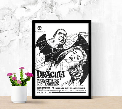 Dracula principe de las tinieblas framed poster