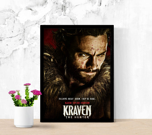 Kraven The Hunter framed poster