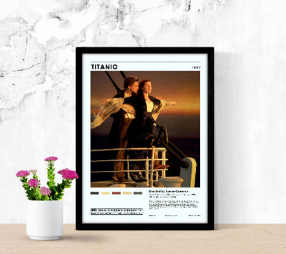 Titanic Minimalist framed poster