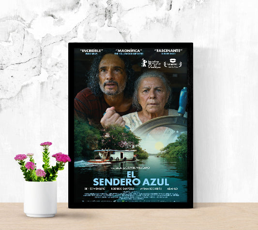 El sendero azul framed poster