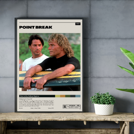 Point Break minimalist framed poster