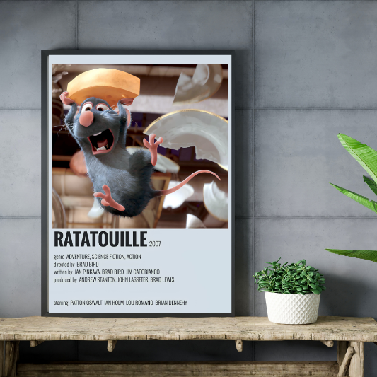 Ratatouille minimalist framed poster