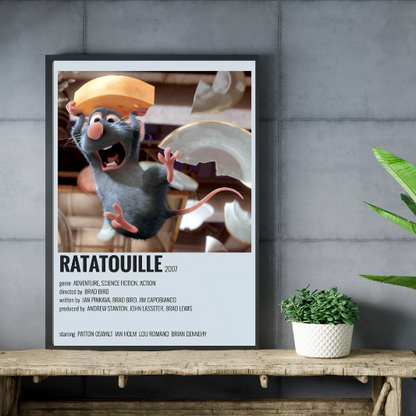 Ratatouille minimalist framed poster