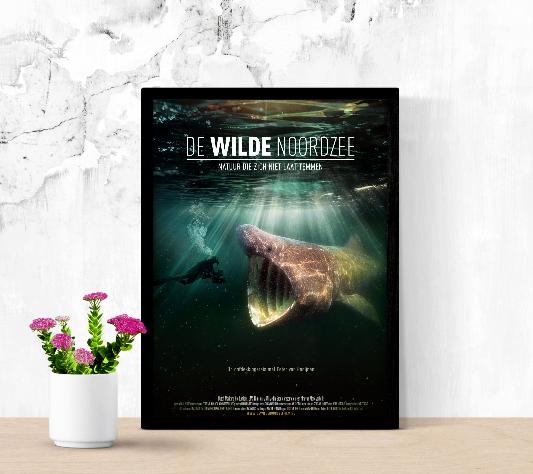 De wilde noordzee framed poster