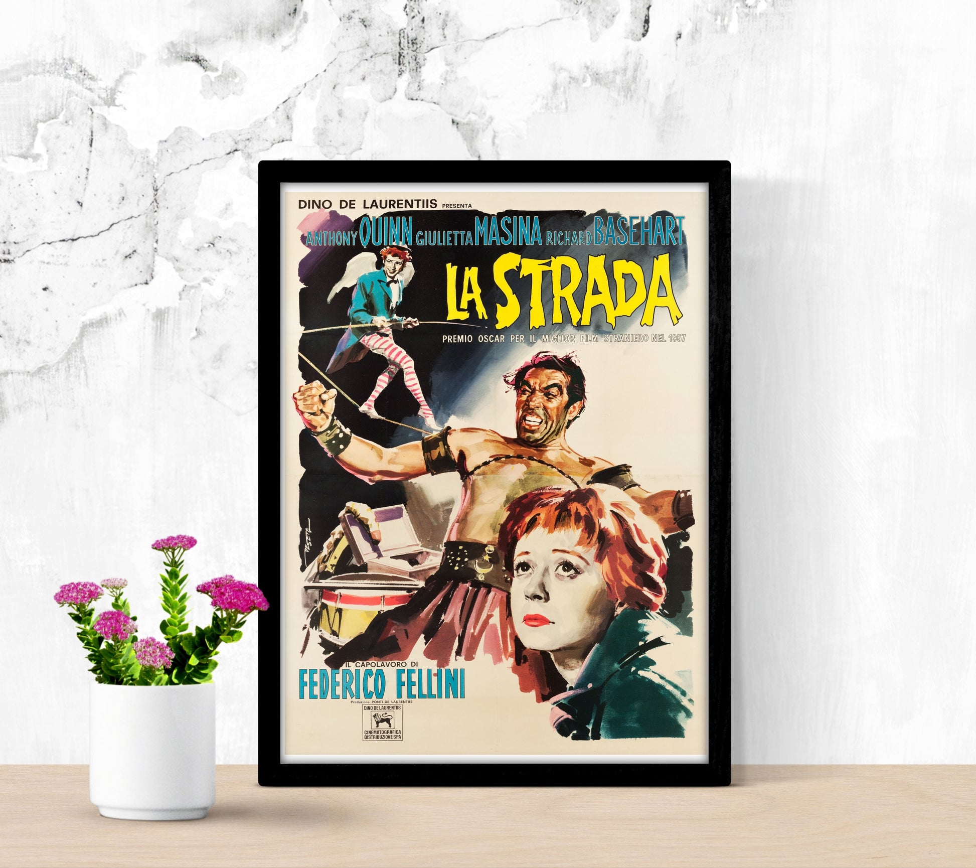 La strada framed poster