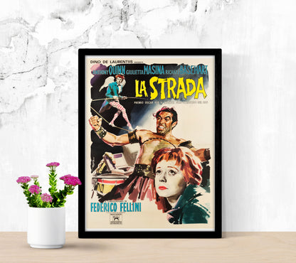 La strada framed poster