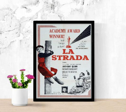 La strada framed poster