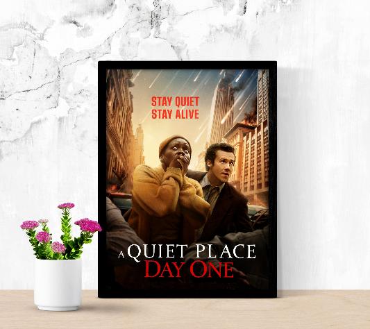 A Quiet Place Day One framed poster