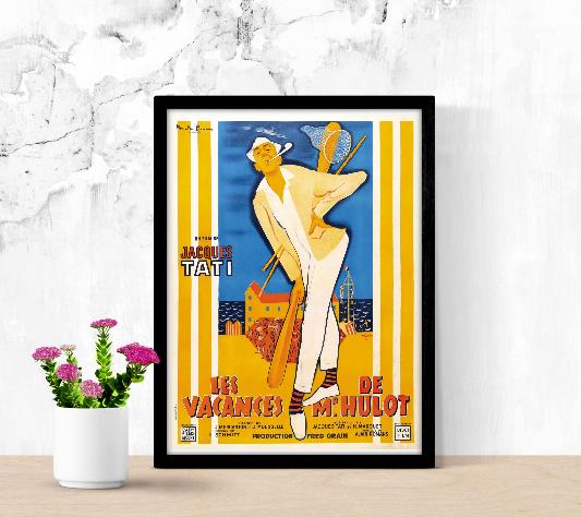 Les Vacances de Mr. Hulot framed poster