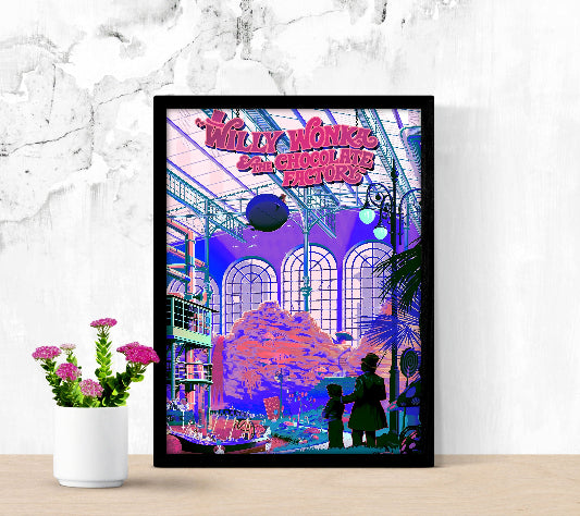 Willy Wonka Cinematic Wall Art framed poster
