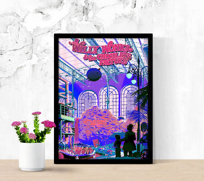 Willy Wonka Cinematic Wall Art framed poster