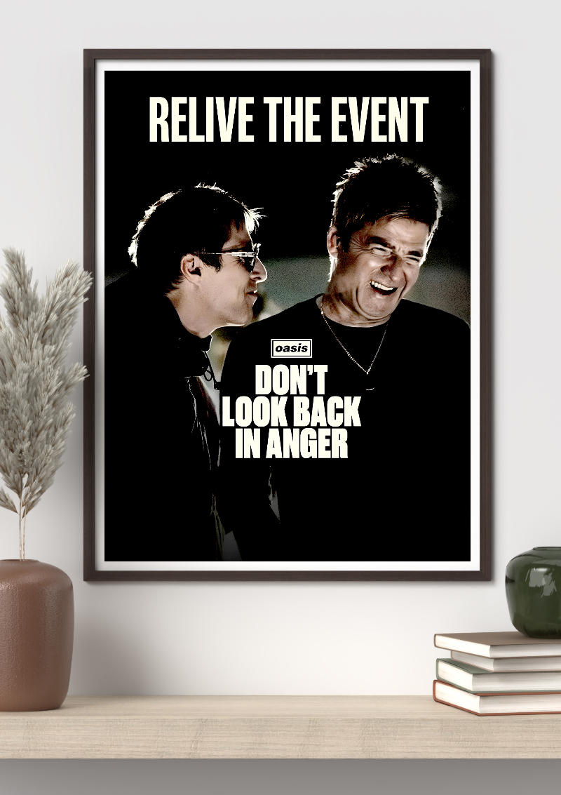 Oasis Don't Look Back In Anger framed poster