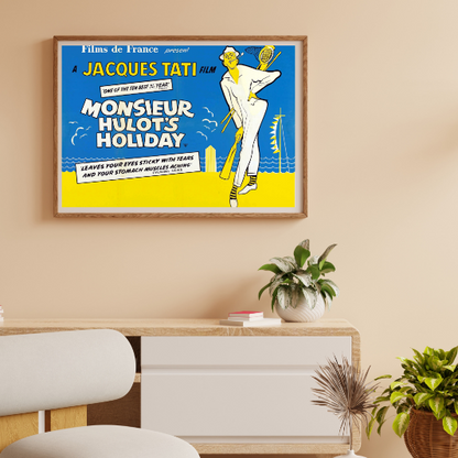 Les vacances de monsieur Hulot framed poster