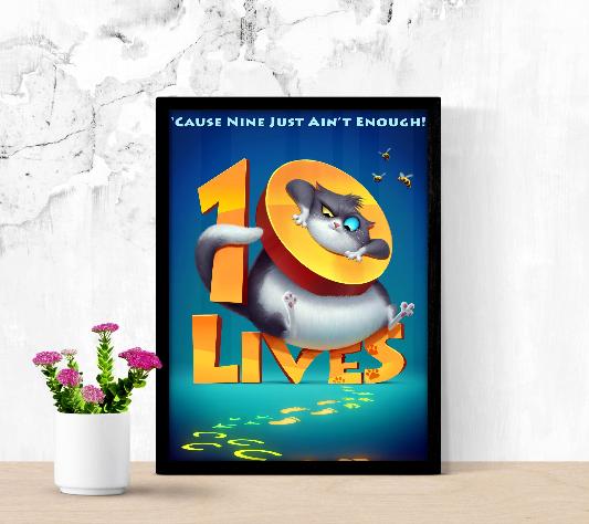 10 Lives framed poster