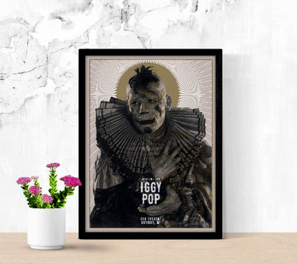 Iggy Pop at Fox Theatre Detroit framed poster