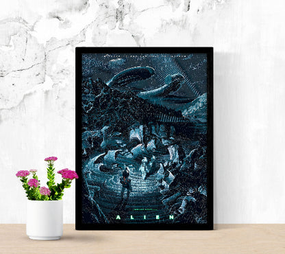 Alien Cinematic Wall Art framed poster