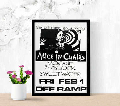 Alice in Chains Mookie Blaylock Sweet Water framed poster