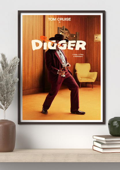 Digger framed poster