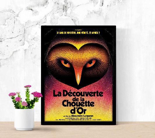 La découverte de la Chouette d'or framed poster