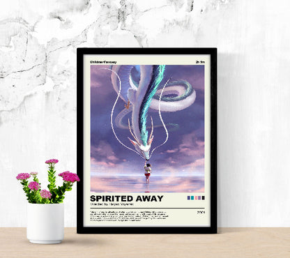 Spirited Away Minimalist framed poster