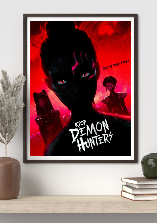Kpop Demon Hunters framed poster