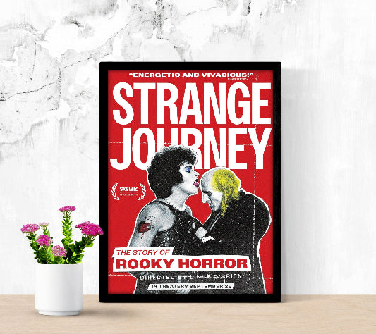 Strange Journey The Story of Rocky Horror framed poster