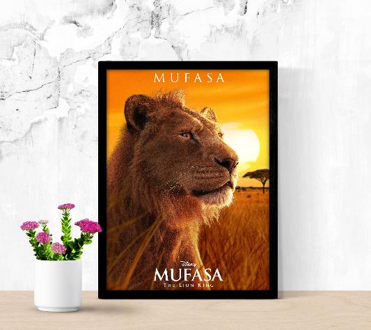 Mufasa The Lion KIng framed poster