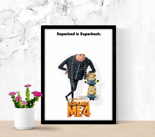 Despicable Me 4 framed poster