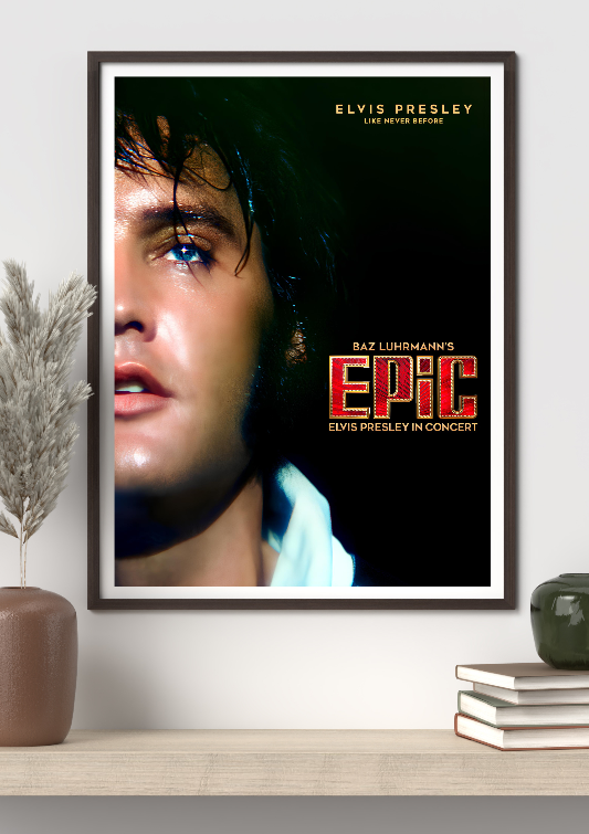 Epic Elvis Presley In Concert framed poster