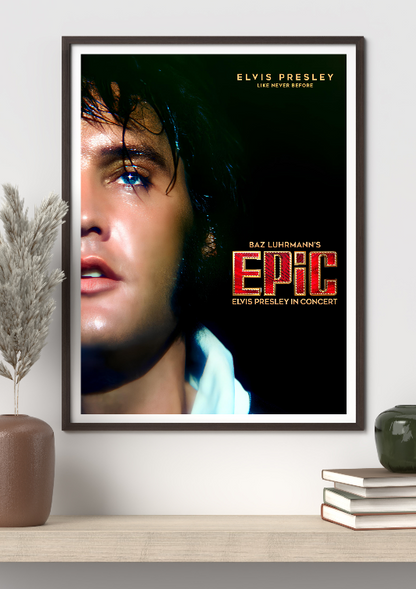 Epic Elvis Presley In Concert framed poster