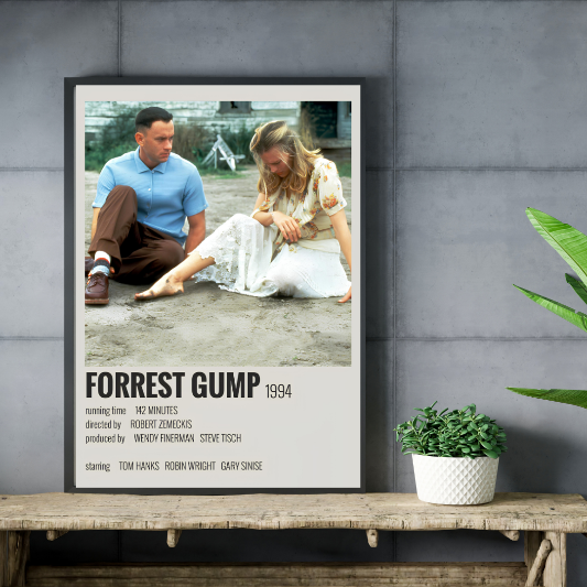 Forrest Gump minimalist framed poster