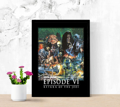 Star Wars Episode VI Return of The Jedi framed poster