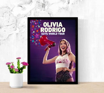 Olivia Rodrigo Guts World Tour framed poster