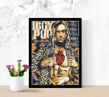 Iggy Pop The Losers framed poster