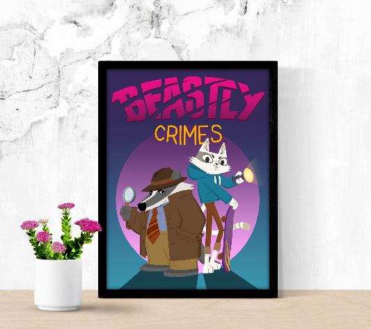 Beastly Crimes framed poster