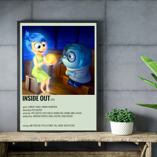 Inside Out minimalist framed poster