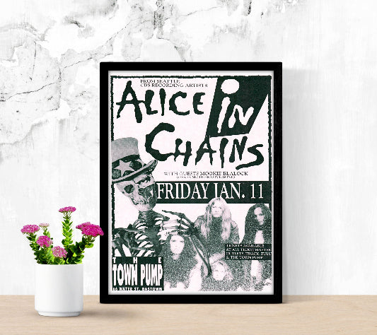 Alice in Chains at The Town Pump Gastown framed poster