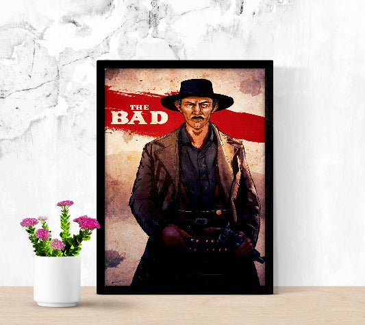 Lee Van Cleef The Bad framed poster