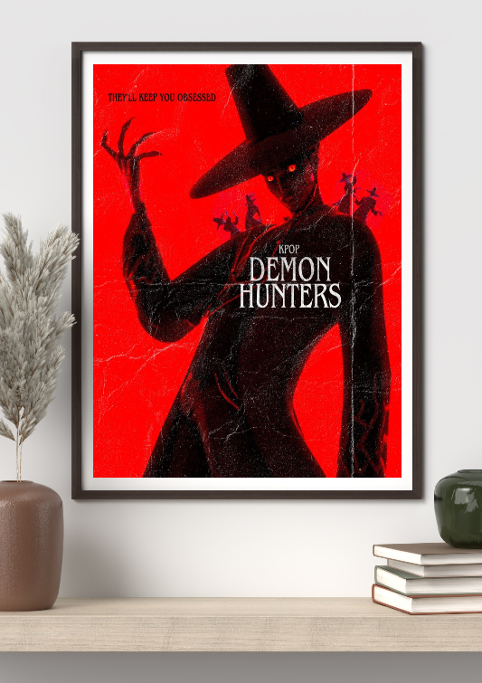 Kpop Demon Hunters framed poster