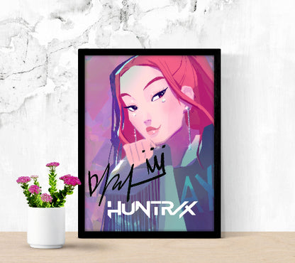 KPop Demon Hunters framed poster