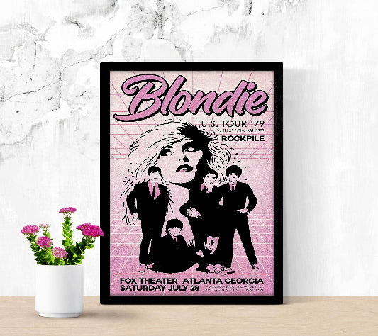 Blondie US Tour 79 at Fox Theater  Atlanta Georgia framed poster