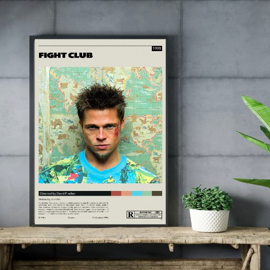 Fight Club minimalist framed poster