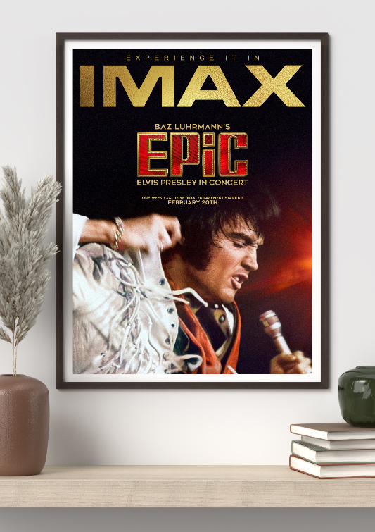 Epic Elvis Presley In Concert framed poster