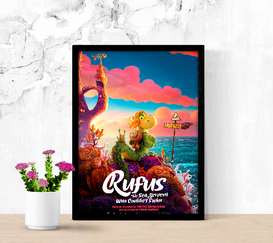 Rufus The Sea Serpent Who Couldn't Swim framed poster