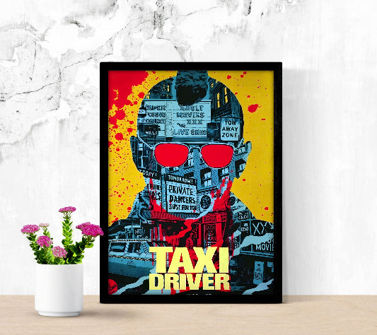 Taxi Driver Cinematic Wall Art framed poster